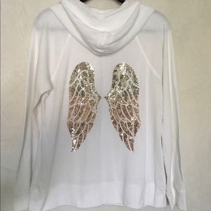 VS Ombré Sequin Angel Wing Full Zip Hoodie